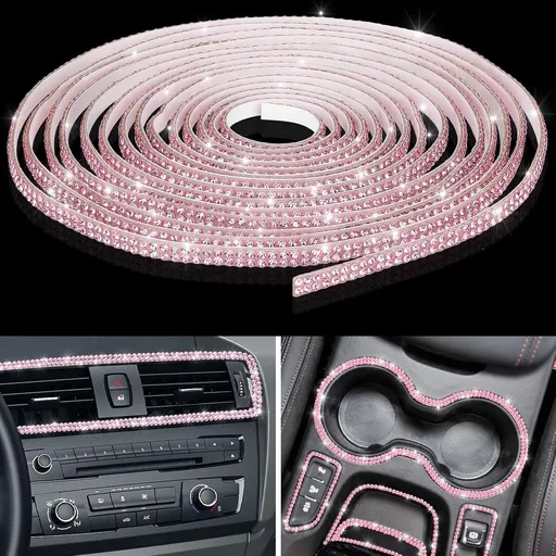 Car sticker - decorative car stickers - Car stickers - 5M - car sticker for car - car decoration - glitter diamond stickers - Car interior - Car exteriors - DIY linear stickers - self-adhesive - for car dashboard decoration - Pink