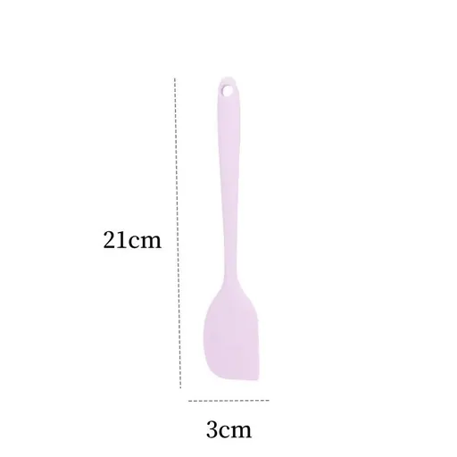 Purple Small size One-Piece Silicone Spatula with Metal Core - Heat Resistant to 230C Food Grade Baking Scraper for Mixing, Frosting and Non-Stick Cookware