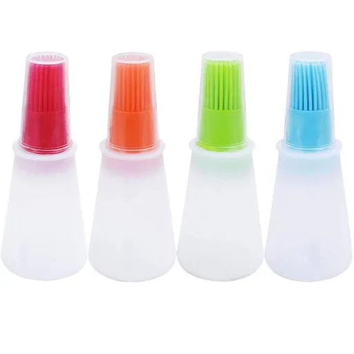 4 pcs Silicone Oil bottle brush， BBQ/Pastry Basting Brushes,Silicone Cooking Grill Barbecue Baking Pastry Oil/Honey/Sauce Bottle