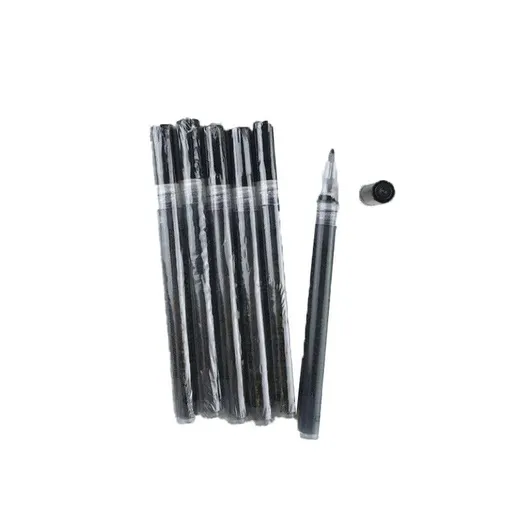 Flysea 12-80 Colours Acrylic Paint Pens Painting Stone Ceramic Glass Markers 0.7 - Black*6 Set