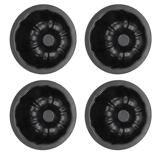 4Pcs Mini Flan Mold Round Pudding Baking Nonstick 4in Pumpkin Cake Pans for Bakery