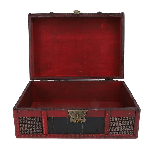 Vintage Storage Box Decorative Density Board Treasure Jewelry Chest for Bracelets Earrings Pendants