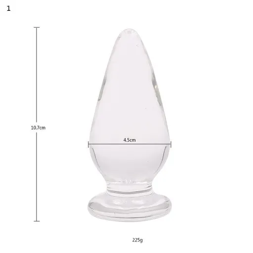 House Of Dasein Glass Butt Plug Beads Different Sizes / Shapes Anal Stimulation Play - 10.7Cm X 4.5 Cm
