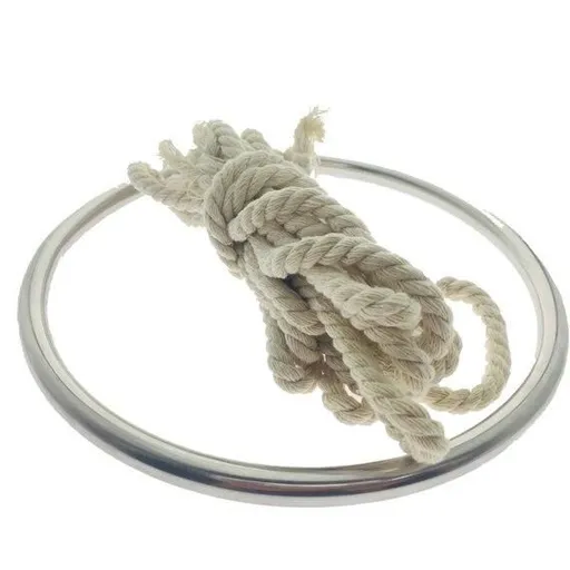 House Of Dasein Suspension Ring Shibari Bondage Metal Restraint Hoop - Silver