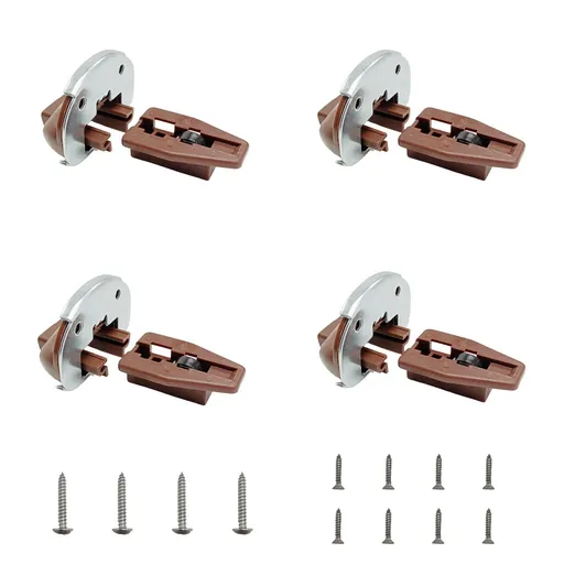Drawer Guide Replacement for Model #168, 4 Sets of Drawer Guide Track Parts - Slides with Metal Backing, Drawer Stop with Roller