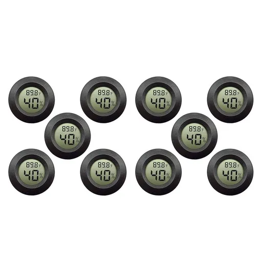 10-Pack Hygrometer Thermometer Digital LCD Monitor Humidity Meter Gauge for Humidifiers Dehumidifiers