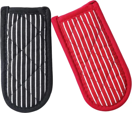 Cast Iron Skillet Handle Covers Heat Resistant Machine Washable 2 Piece Striped