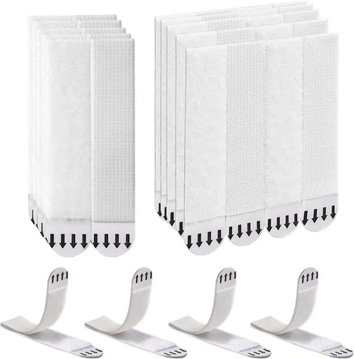 Large Picture Hanging Strips Heavy Duty,20-Pairs(40 Strips) Sticky Picture Hangers for Walls Hanging Without Nail,Damage Free No Nails Refill Adhesive Poster Frame Mounting,White