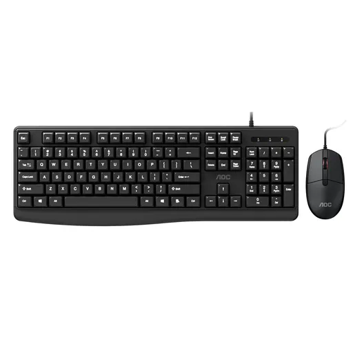 AOC KM170B/97 Wired Home & Office Keyboard + Mouse Combo 1.5M cables Black