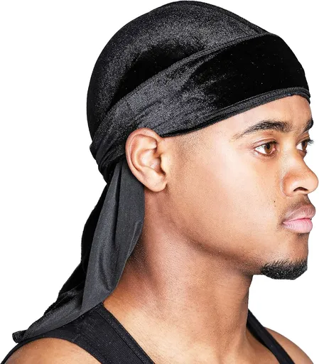 Velvet Du-Rag-Premium Quality-Wave Cap Long Straps