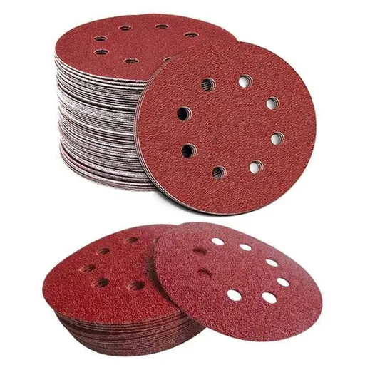 125X 125mm 5" Sanding Discs 60 80 100 120 240 Grit Orbital Sander Pads - 100 Grits