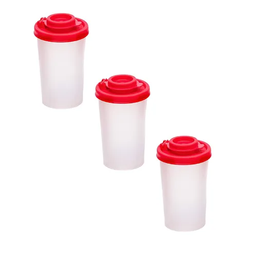 3 Pieces Salt And Pepper Shakers Moisture Proof, Plastic Salt Shakers, Salt Shaker To Go Camping Picnic Outdoors Kitchen Lunch Boxes, Red