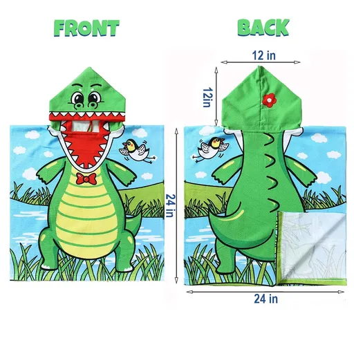 Toddler Hooded Bath Towel for Boys Girls,Alligator Hooded Beach Towel Wrap,Toddler Pool Towel with Hood for Bath,Beach