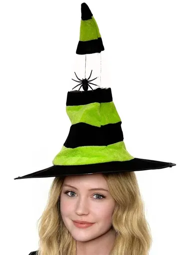 Spider Witch Green Halloween Costume Hat