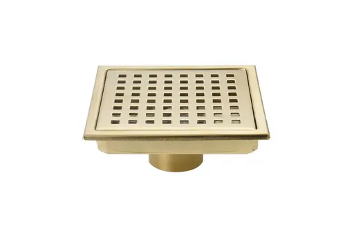 304 Stainless Steel Floor Drain, For Toilet Shower Room - Gold