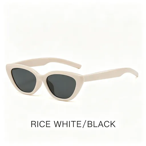 R03 Off-White Frame Dark Gray Lens | UV400 Contrast Sunglasses | Halloween Contrast Chic Gift | Two-Tone Frame Personality Fashion Sun Glasses