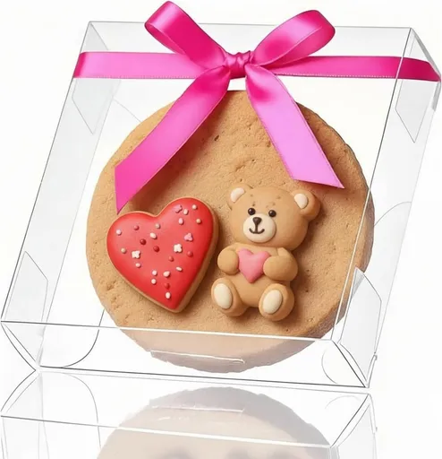100Pcs Plastic Clear Single Treat Boxes with Full Window - 4x4x1.2inch, Dessert Box for Macarons, Donuts, Parties & Holidays