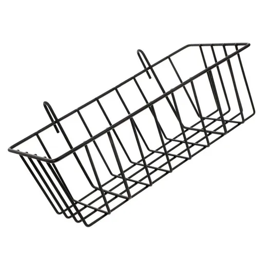 Hanging Kitchen Baskets, Small Wire Storage Baskets with Kitchen Food Pantry Bathroom Shelf Storage for Cabinets, Pantry Black