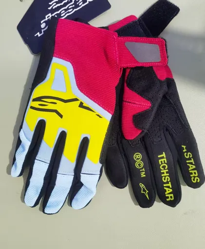 Lohas Fox Bicycle Gloves Nylon Long Finger 25 red and yellow XL