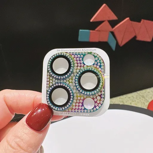 Yixi Camera Lens Protector iPhone 17 Pro Diamond Frosted [all-in-one full-coverage diamond lens film] colorful iphone 15pro