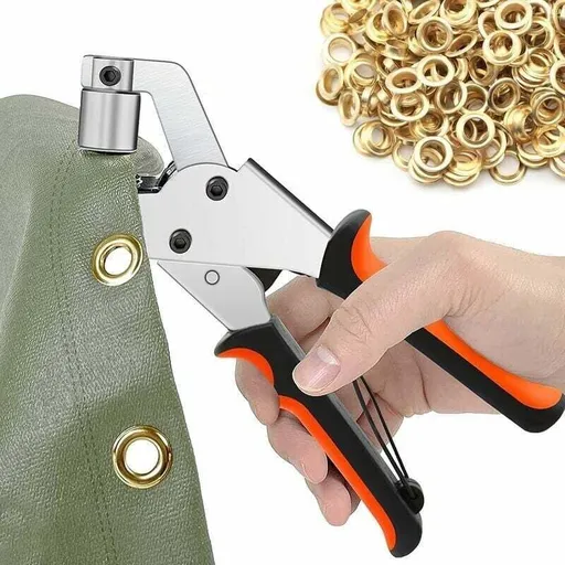 300 Pack Tarpaulin Eyelet Pliers, Eyelets, Diameter, Portable Eyelet Pliers for Fabrics, Tarpaulins, Leather, 10 mm