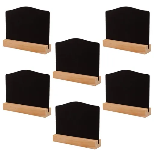 10pcs Mini Chalkboard Signs with Base Erasable Double Sided Chalkboards Wood Blackboard Place Cards Message Board Food Tags Signs