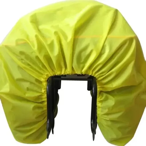 Waterproof Bicycle Rear Seat Rain Cover with Portable Protective Hood for Commuting Bags, Luggage and Backpacks, Yellow