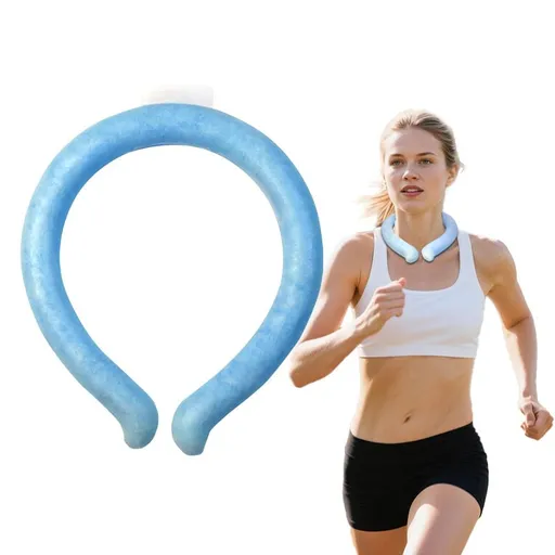 Blue PCM Neck Cooler Tube - Upgraded Phase Change Material Cooling Ring - Lightweight 135g, No Sweat, Long Lasting Relief for Sports, Office, and Outdoor Heat Stroke Prevention