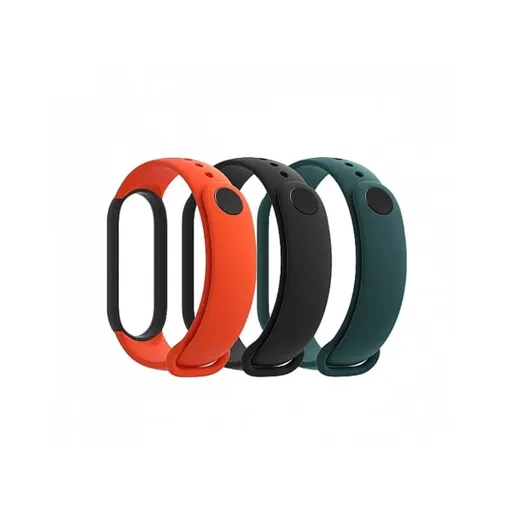 Fitness Tracker Band Adjustable Size Black Orange Green