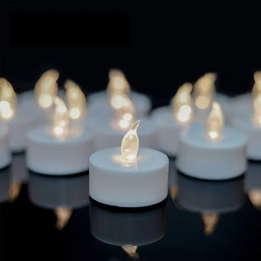 Battery Tea Lights Candles - LED Tea Light Pack of 12 Battery Operated (Warm White) for Party Garden Gift