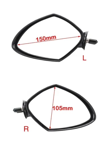 Motorboat VXR/FS rearview mirror reflector 2005-2009 Mirror Kit (LEFT AND RIGHT) Compatible with VX110 Deluxe Sport Mirrors Set