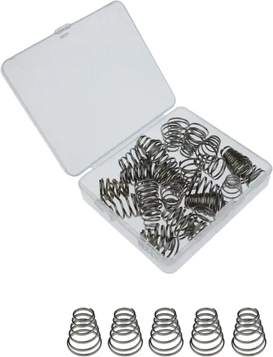 30 Pack 304 Stainless Steel Universal Quick Release Bike Wheel Skewer Springs with Storage Box