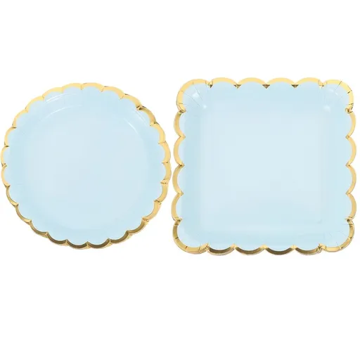 Skyblue Disposable Paper Plates for Daily Use and Parties, 20 Count, Ideal for Salads, Desserts, and More