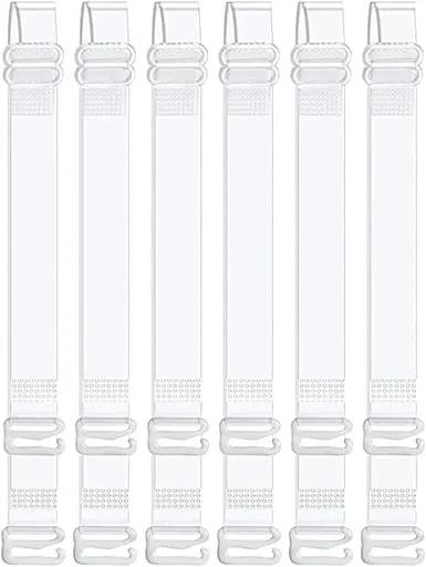 3-Pairs Clear Bra Straps,Invisible Bra Replacement Transparent Bra Straps Multiple Width Removable