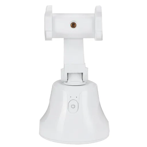 360 Degree Rotating Ballhead Smart Face Object Tracking Phone Camera Bracket Holder for Live StreamingWhite