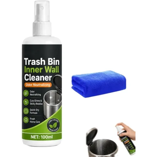 Trash Can Interior Cleaning Spray,Trash Bin Inner Wall Cleaner for Kitchen,Bathroom and Household Bins