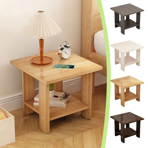 Compact Multi-Functional Side Table, Small Accent End Table for Sofa, Bedside, Living Room & Apartment, Portable Tea Table Nightstand Gray