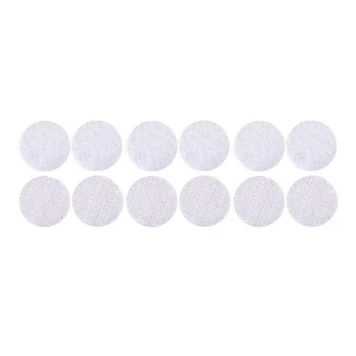 Strong Sticky Round Self Adhesive Dots DIY Bond Tape No Mark Fasteners - White 9 Pairs - 30mm