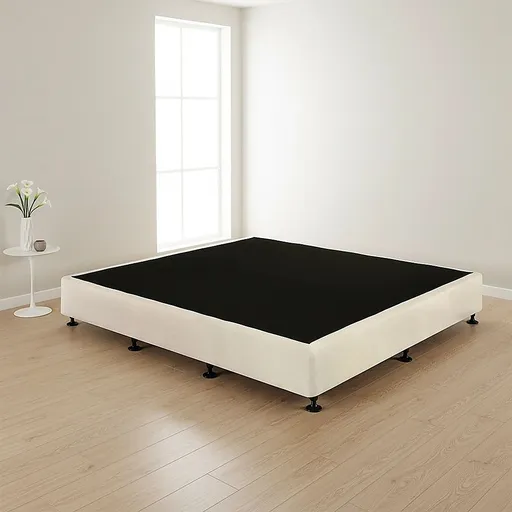Palermo King Ensemble Bed Base Platinum Natural Sand Linen Fabric