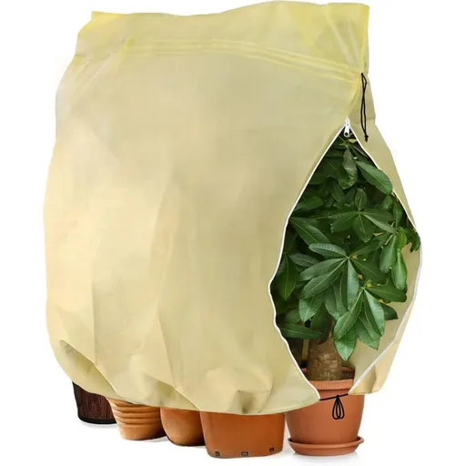 Plant Cover, Adjustable Plant Protection Cover With Zipper Drawstring, Reusable Frost-Proof Plant Protection Bag, 180 X