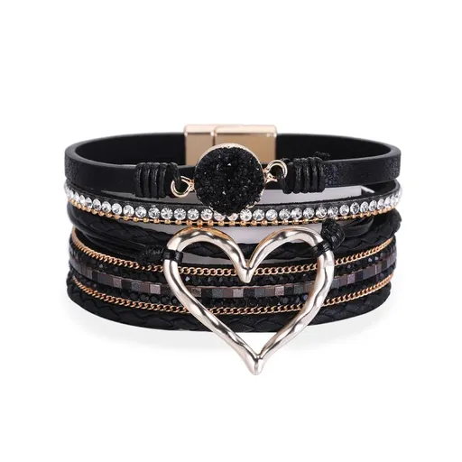 Fashionable New Bracelet Multi layer Bracelet Love Opening Bracelet Gift for Girls Jewelry Women's Bracelet Retro Bracelet
