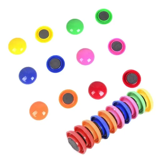 60pcs Assorted Whiteboard Magnets Round Button Fridge Magnet Refrigerator Office Kitchen Decorative 5 Colors