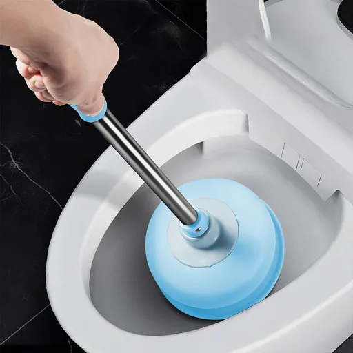 Toilet Plunger, Suction Cup Rubber Plunger, Toilet Plungers with Long Handle, for Bathroom to Fix Clogged Toilets Drains