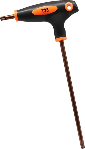 T25 Torx Screwdriver, Anti Tamper Proof Torx Key S2 Steel Wrench, T-Handle Dual End Wrench for Home Repair/Mechanical Maintenance(1 Pack)