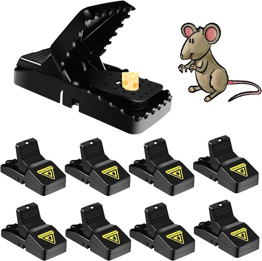 8Pack Mouse Trap, Mice Traps Indoor and Outdoor, Humane Small Mouse Snap Trap, Reusable Mouse Catcher Easy to Set Bait and Release