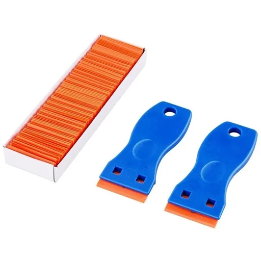 Plastic Razor Blade Scraper, Recyclable Eco-Friendly Safety Design for Shaving Glass Tile Surface Cleaning, Portable for Home Travel Use
