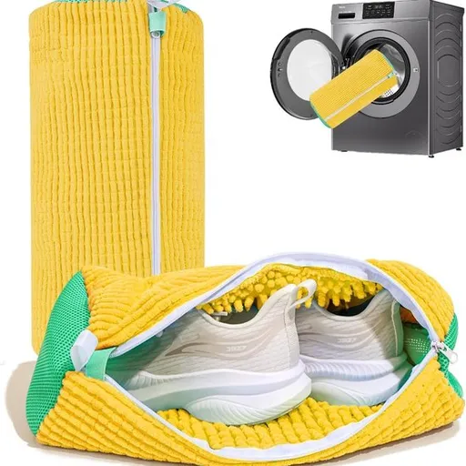 Shoe Wash Bags 2-Pack Reusable Shoe Cleaning Bags Yellow