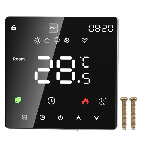 16A Smart Thermostat LCD Color Touchscreen PC Programmable Electric Heating Thermostat for Home Hotel Office AC 90 to 240V WiFi