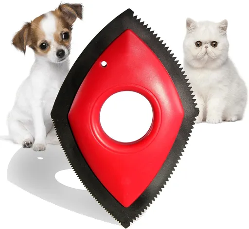 Pet Hair Remover Four Cleaning Modes Red for Carpets and Sofas