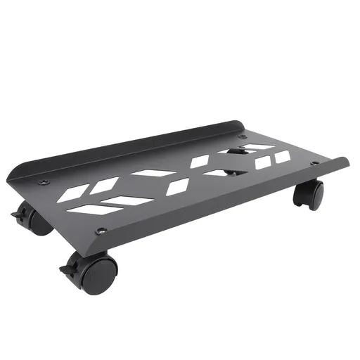 Computer Tower Stand with Wheels Ventilated Steel PC Mobile CPU Stand for Gaming Office Desk Accessories
